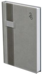 TopTimer Határidőnapló TOPTIMER Vario V021 A/5 napi fehér lapos szürke-sötétszürke 2026 (T021V-005) - vectraline