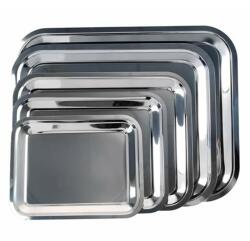  Tálca szögletes rozsdamentes acél krómozott 40 x 32, 5 cm (1605SIS004)