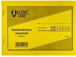VECTRALINE Nyomtatvány személygépkocsi menetlevél VECTRALINE A/5 fekvő 100 lapos (DGJ-31/A/5) - vectraline