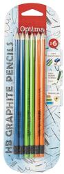 Optima Grafitceruza OPTIMA HB háromszögletű radíros 6 darabos (100147) - vectraline