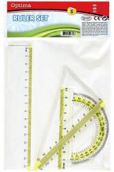 Optima Vonalzókészlet OPTIMA 15cm vonalzóval 4 darabos (100180)