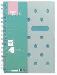 STREET Spirálfüzet kockás STREET Pad A/4 100 lapos pasztell zöld (67251)