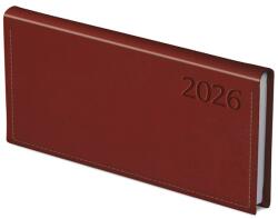 TopTimer Zsebnaptár TOPTIMER Traditional T030 fekvő fehér lapos bordó 2026 (T030T-002) - vectraline