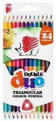 ICO Színes ceruza ICO Süni Duo háromszögletű kétvégű 12 színű (7140152000)