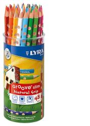 LYRA Színes ceruza LYRA Groove Slim háromszögletű vékony műanyag pohárban 48 darabos (2823480)