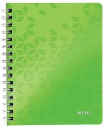 Leitz Spirálfüzet kockás LEITZ Wow A/5 80 lapos zöld (46410054)