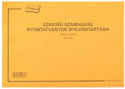  Nyomtatvány szigorú számadású nyilvántartó füzet A/4 25 lapos fekvő (62949) - vectraline