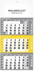 REALSYSTEM Speditőr naptár REALSYSTEM 1 tömbös 3 havi sárga üres fejrész 2026 (6061-50) - vectraline