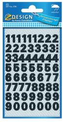 AVERY Etikett AVERY 3781 időjárásálló öntapadós számok fekete 2 íves (3781) - vectraline