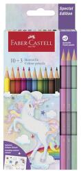 Faber-Castell Színes ceruza FABER-CASTELL kastélyos Unikornis matricával 10 darabos + 3 darab pasztell színes ceruzával (111219) - vectraline