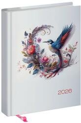 Realsystem Határidőnapló REALSYSTEM Librobello Hölgyeknek B/6 napi fehér lapos Kolibri 2027 (5421-65) - vectraline