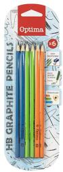 Optima Grafitceruza OPTIMA HB háromszögletű 6 darabos (100146) - vectraline