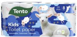 Tento Toalettpapír TENTO Kids mintás 8 tekercses 3 rétegű (230162) - vectraline