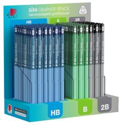 ICO Grafitceruza display ICO Süni háromszög HB, B, 2B dark pasztell 184 darabos (9130047005) - vectraline