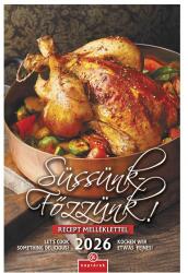 CSG Falinaptár CSG 210x320mm álló Süssünk-főzzünk! 2026 (FN 090) - vectraline