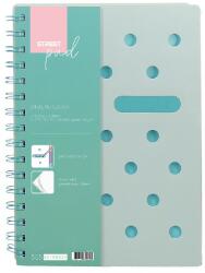 STREET Spirálfüzet vonalas STREET Pad A/5 100 lapos pasztell zöld (67252) - vectraline