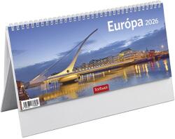TopTimer Asztali naptár képes TOPTIMER T063 álló fehér lapos Európa 2026 (T631P-00P) - vectraline