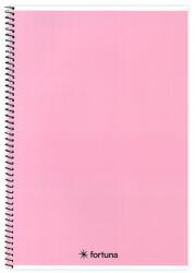 Fortuna Spirálfüzet vonalas FORTUNA Monocolor A/5 70 lapos pasztell rózsaszín (01.02124) - vectraline