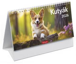 TopTimer Asztali naptár képes TOPTIMER T058 álló fehér lapos Kutyák 2026 (T581P-00P) - vectraline