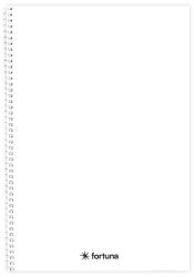 Fortuna Spirálfüzet vonalas FORTUNA Monocolor A/4 70 lapos fehér (01.02134) - vectraline