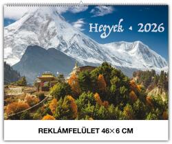 REALSYSTEM Falinaptár REALSYSTEM 460x320mm fekvő Hegyek 2026 (6091-HE) - vectraline