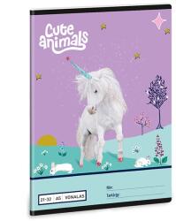 Ars Una Füzet vonalas ARS UNA A/5 32 lapos 21-32 4-8. osztályos Cute Animals-Unicorn (53624482)