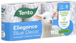 Tento Toalettpapír TENTO Family blue dekor mintás 8 tekercses 3 rétegű (229380) - vectraline