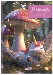 TopTimer Diák zsebkönyv TOPTIMER papírborító B/6 heti 120x170mm Unikornis 2026-2027 (27D100J-00F) - vectraline