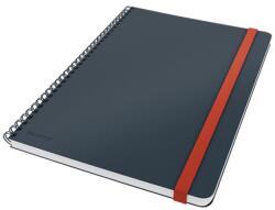 Leitz Spirálfüzet kockás LEITZ B/5 80 lapos Cosy Soft Touch keményfedeles bársonyszürke (44840089)