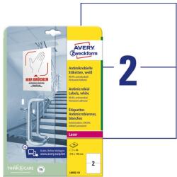 AVERY Etikett AVERY L8002-10 210x148mm antimikrobiális fehér 20 címke/doboz 10 ív/doboz (L8002-10) - vectraline