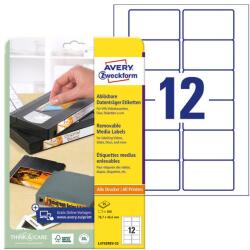 AVERY Etikett AVERY L4742REV-25 78, 7x46, 6mm visszaszedhető 300 címke/doboz 25 ív/doboz (L4742REV-25) - vectraline
