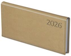 TopTimer Zsebnaptár TOPTIMER Traditional T030 fekvő fehér lapos bézs 2026 (T030T-007) - vectraline