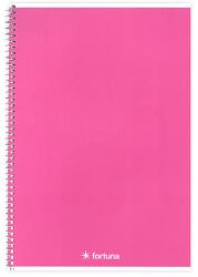 Fortuna Spirálfüzet vonalas FORTUNA Monocolor A/5 70 lapos rózsaszín (01.02119) - vectraline
