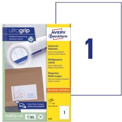 AVERY Etikett AVERY 3478 210x297mm univerzális 100 címke/doboz 100 ív/doboz (3478) - vectraline