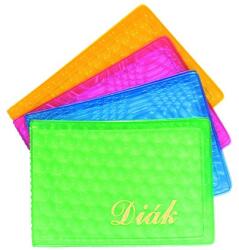  Okmánytartó diák felirattal színes neon fekvő 6 lapos - vectraline