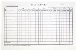  Nyomtatvány jelenléti ív 5 napos A/4 - vectraline