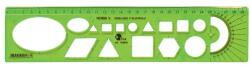 Optima Sablon vonalzó OPTIMA hajlékony zöld 30cm (53065) - vectraline