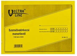 VECTRALINE Nyomtatvány személygépkocsi menetlevél VECTRALINE A/4 fekvő 100 lapos (DGJ-31) - vectraline