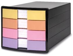 HAN Irattartó HAN Impuls A4/C4 4 fiókos pasztell zárt fiókkal fekete (1012-139) - vectraline