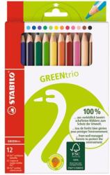 STABILO Színes ceruza STABILO Greentrio háromszögletű jumbo 12 darabos (6203/12)