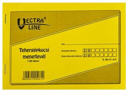 VECTRALINE Nyomtatvány tehergépkocsi menetlevél VECTRALINE A/5 fekvő 100 lapos (DGJ-21/A/5) - vectraline