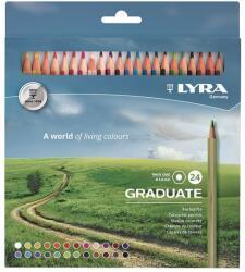 LYRA Színes ceruza LYRA Graduate hatszögletű 24 darabos (2871241) - vectraline