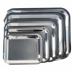  Tálca szögletes rozsdamentes acél krómozott 35 x 28 cm (1605SIS003) - vectraline