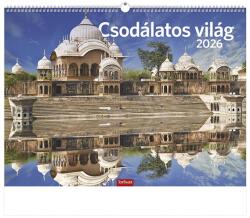 TopTimer Falinaptár TOPTIMER T093 420x310mm fekvő Csodálatos világ 2026 (T9300-18F) - vectraline