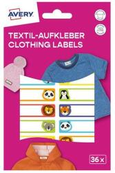 AVERY Etikett AVERY 45 mm x 13 mm ruhacímke állatos 36 címke/csomag 2 íves (ETVET36A) - vectraline