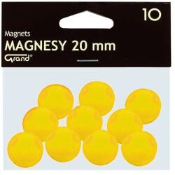 GRAND Táblamágnes GRAND 20mm sárga 10 darabos (130-1691) - vectraline
