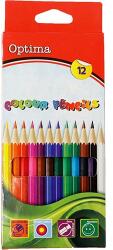 Optima Színes ceruza OPTIMA hatszögletű 12 darabos (100080)