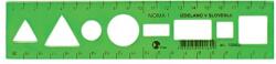 Optima Sablon vonalzó OPTIMA hajlékony zöld 20cm (53067) - vectraline