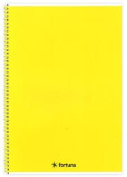 Fortuna Spirálfüzet vonalas FORTUNA Monocolor A/4 70 lapos sárga (01.02132) - vectraline