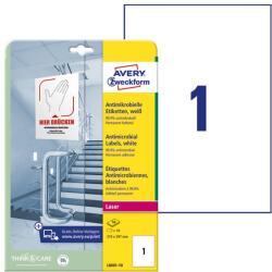 AVERY Etikett AVERY L8001-10 210x297mm antimikrobiális fehér 10 címke/doboz 10 ív/doboz (L8001-10) - vectraline